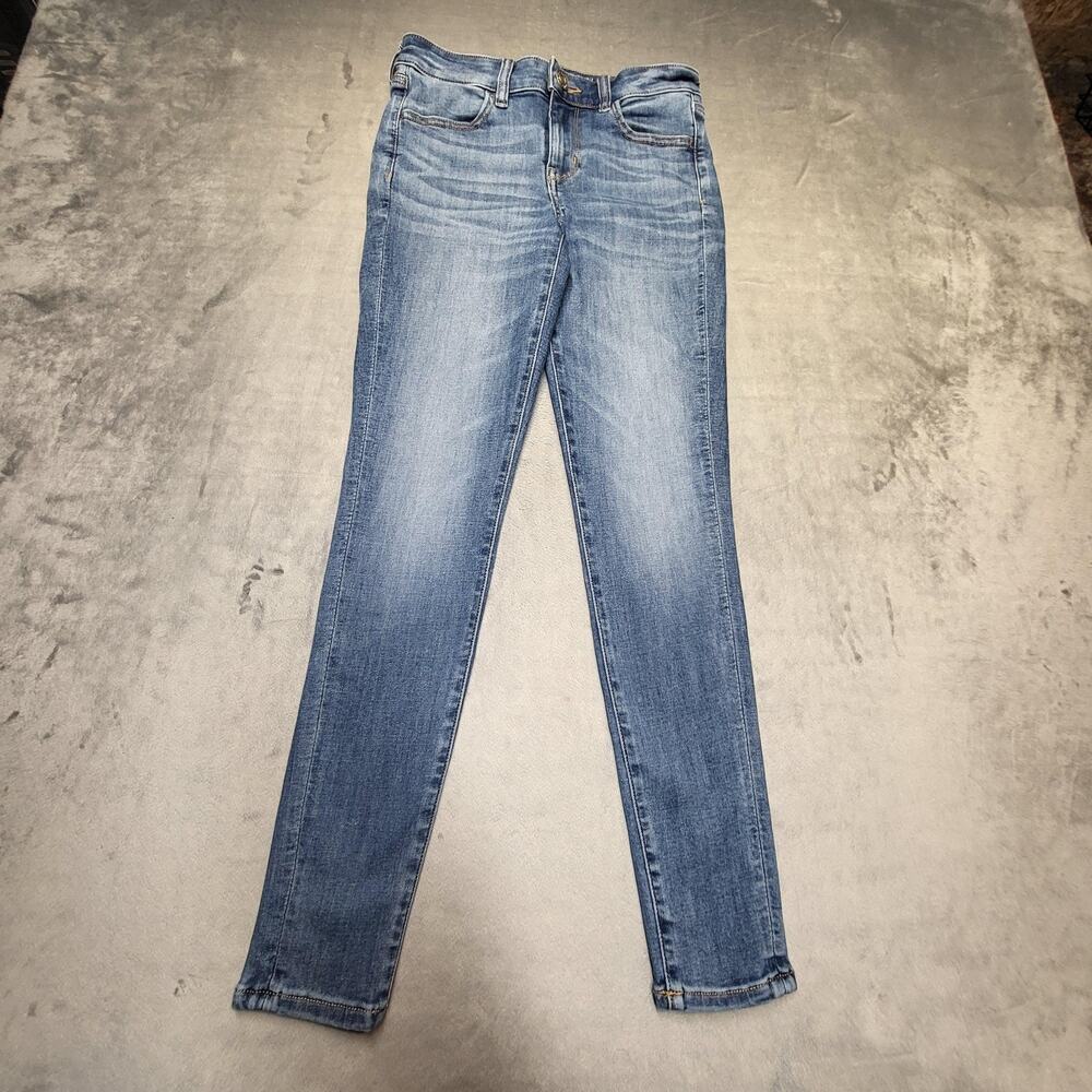 American Eagle Jegging Jeans Womens 4 Blue Medium Wash Next Level Stretch Denim